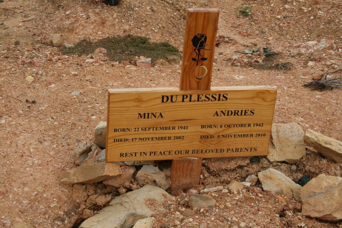 PLESSIS Andries, du 1942-2010 &amp; Mina 1941-2002