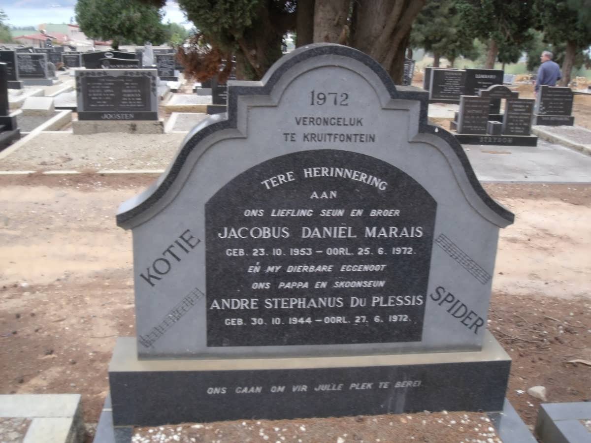 PLESSIS André Stephanus, du 1944-1972 :: MARAIS Jacobus Daniël 1953-1972