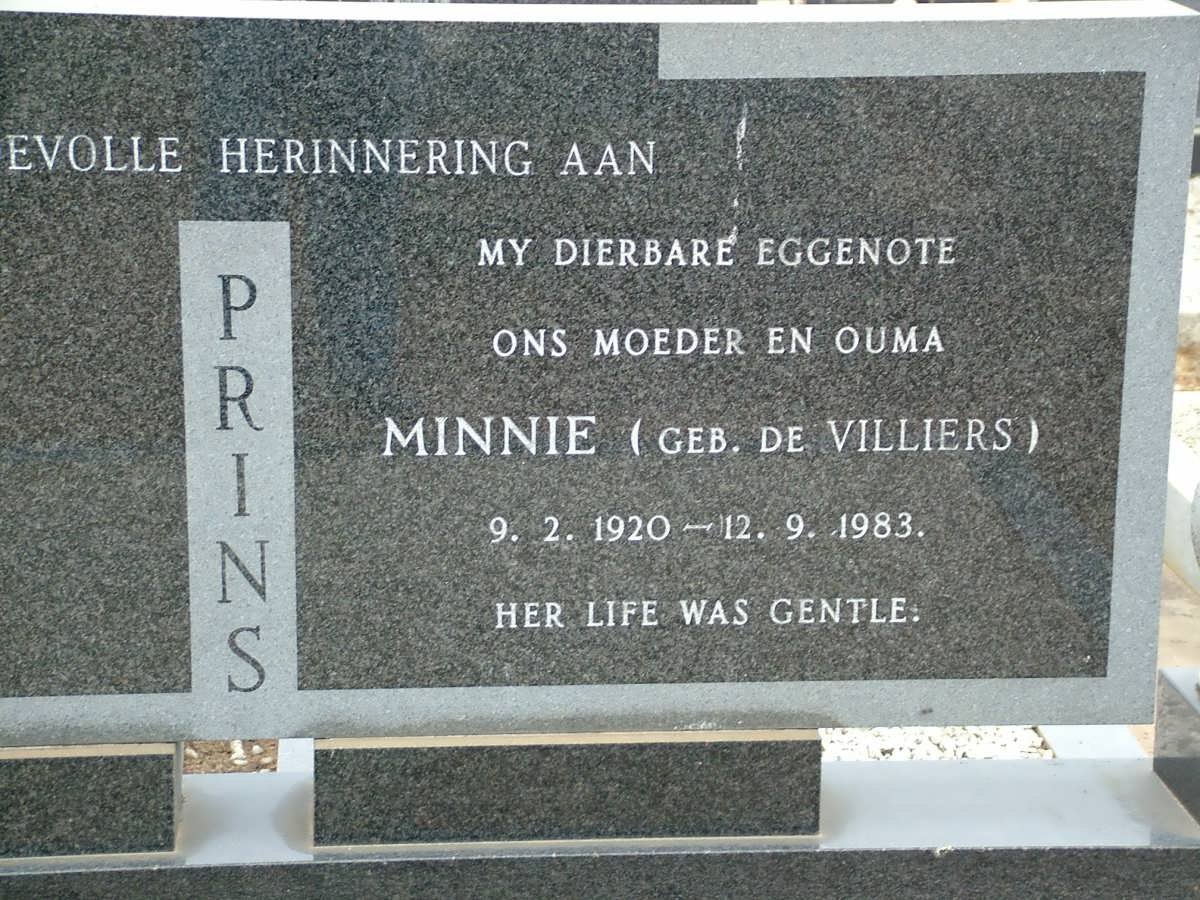 PRINS Minnie nee DE VILLIERS 1920-1983