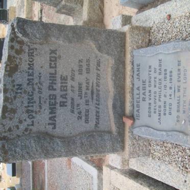 RABIE James Philcox 1897-1945 &amp; Isabella Jane VAN DRUTEN 1898-1986