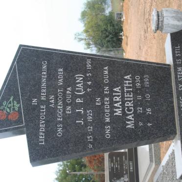 RENSBURG J.J.P., van  1925-1991 &amp; Maria Magrietha 1930-1993