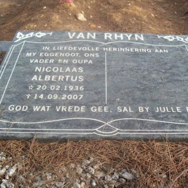 RHYN Nicolaas Albertus, van 1936-2007