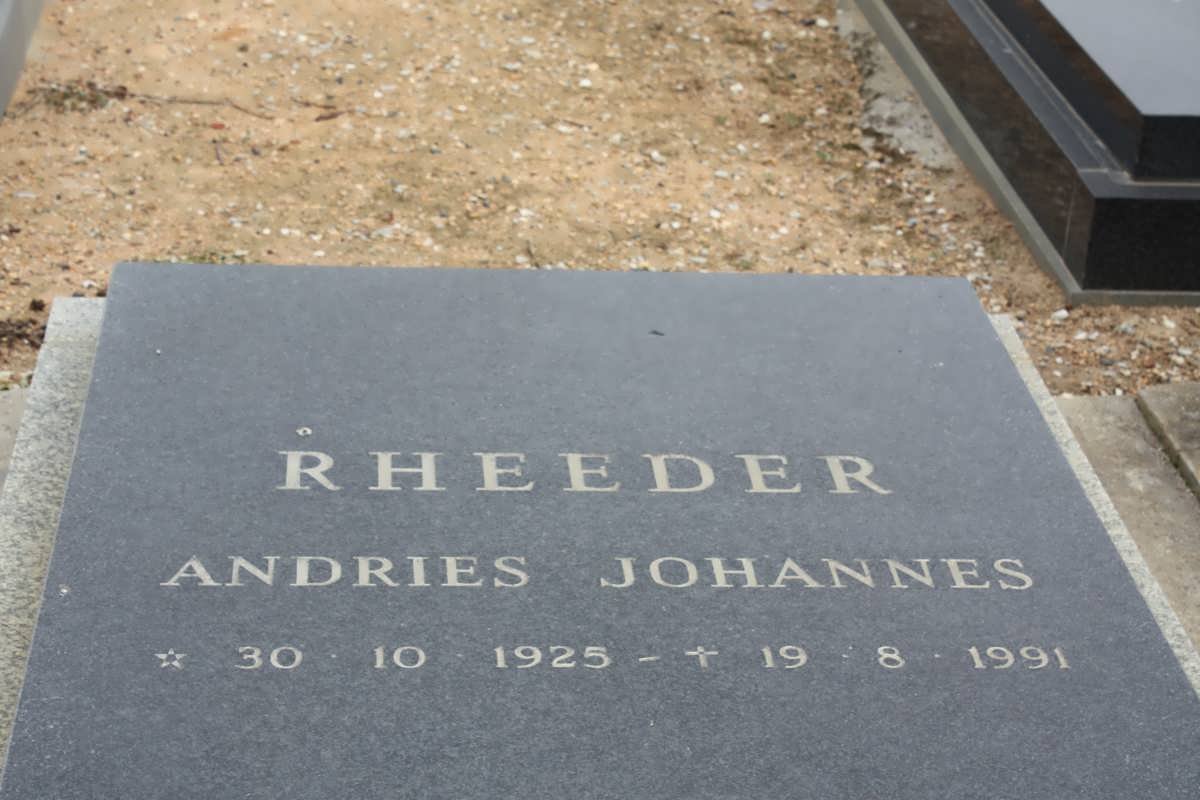 RHEEDER Andries Johannes 1925-1991