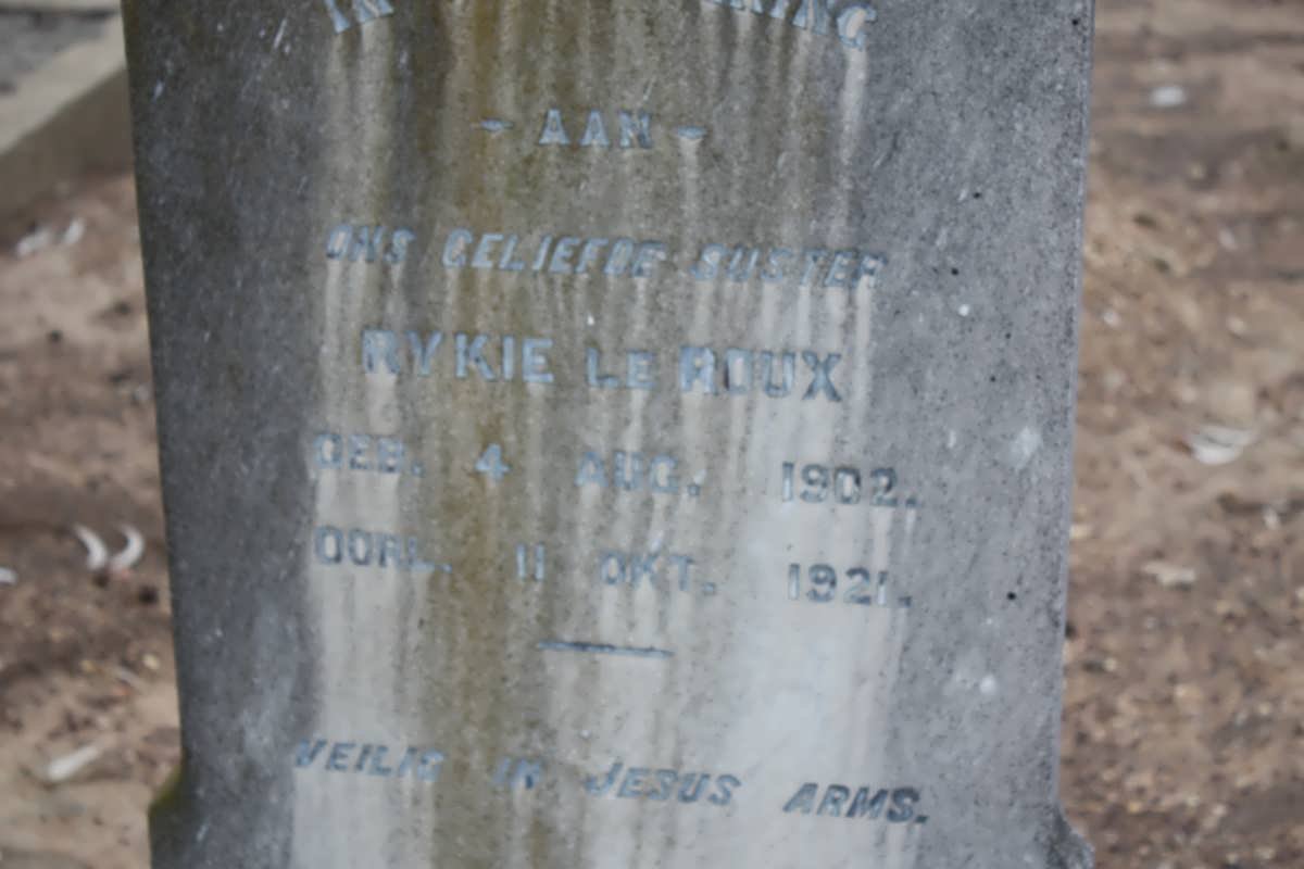 ROUX Rykie, le 1902-1921
