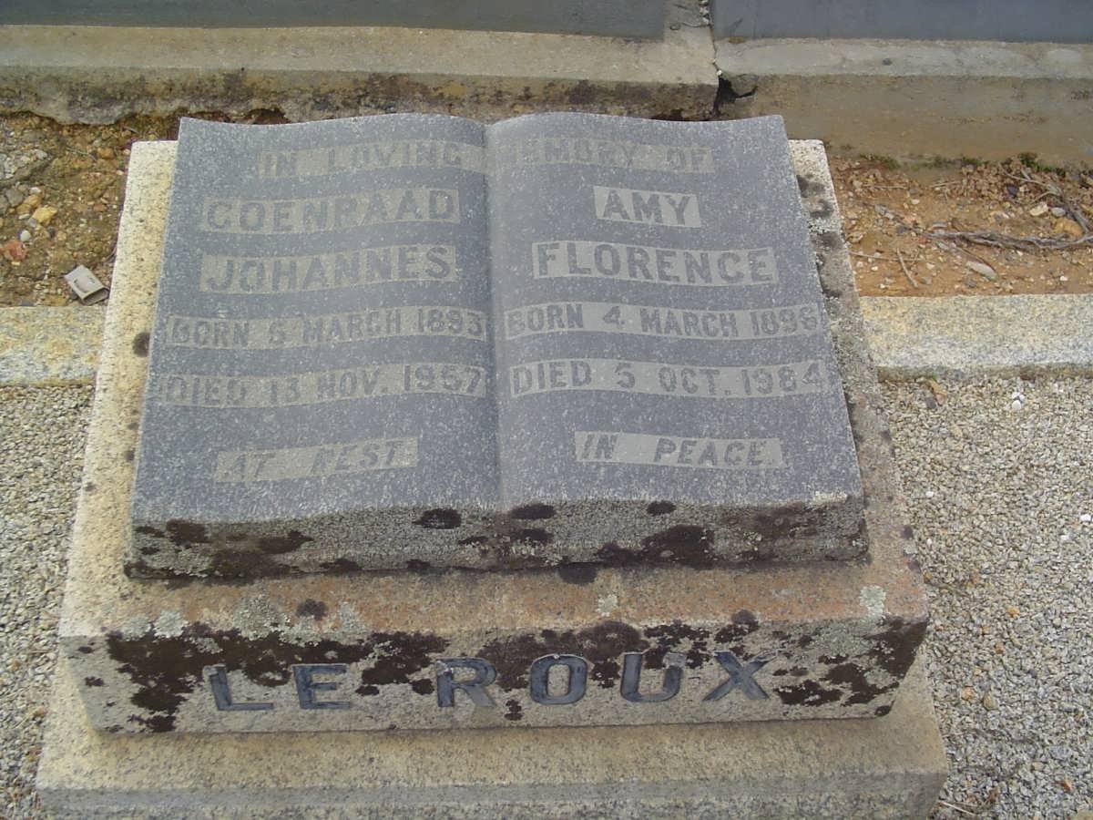 ROUX Coenraad Johannes, le 1893-1957 &amp; Amy Florence 1896-1984