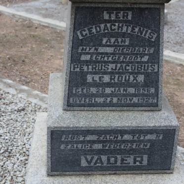 ROUX Petrus Jacobus, le 1856-1927