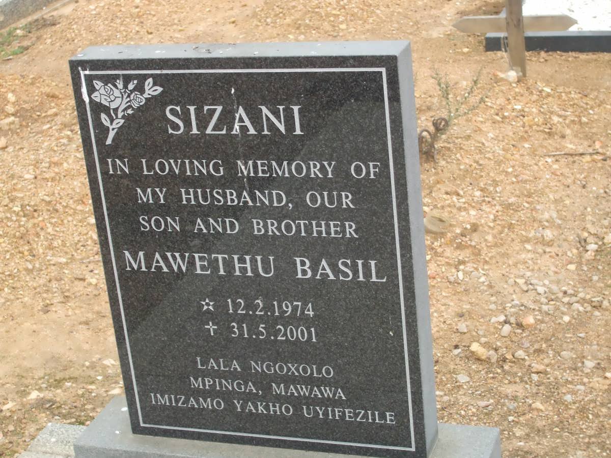 SIZANI Mawethu Basil 1974-2001