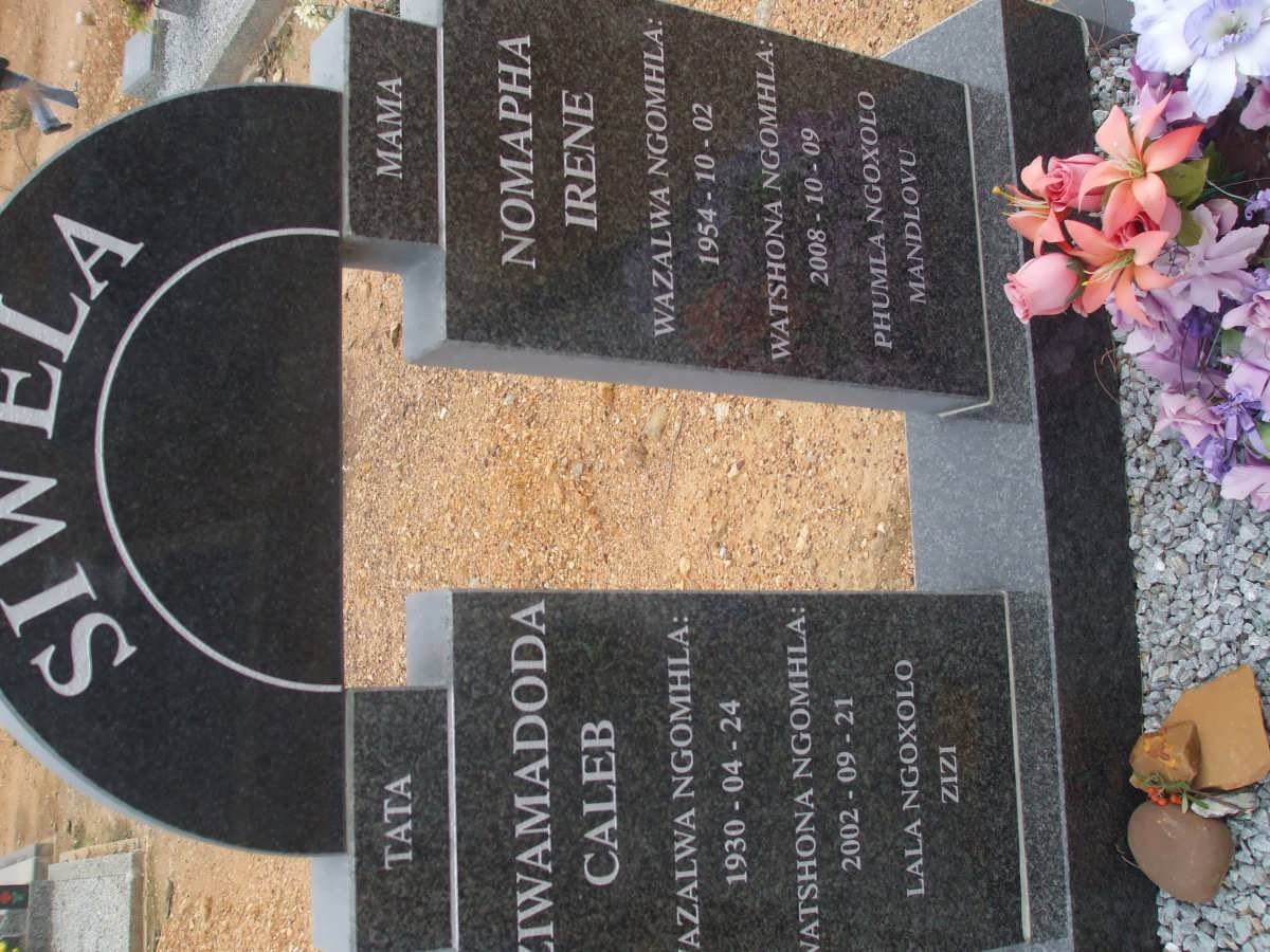 SIWELA Ziwamadoda Caleb 1930-2001 &amp; Nomapha Irene 1954-2008