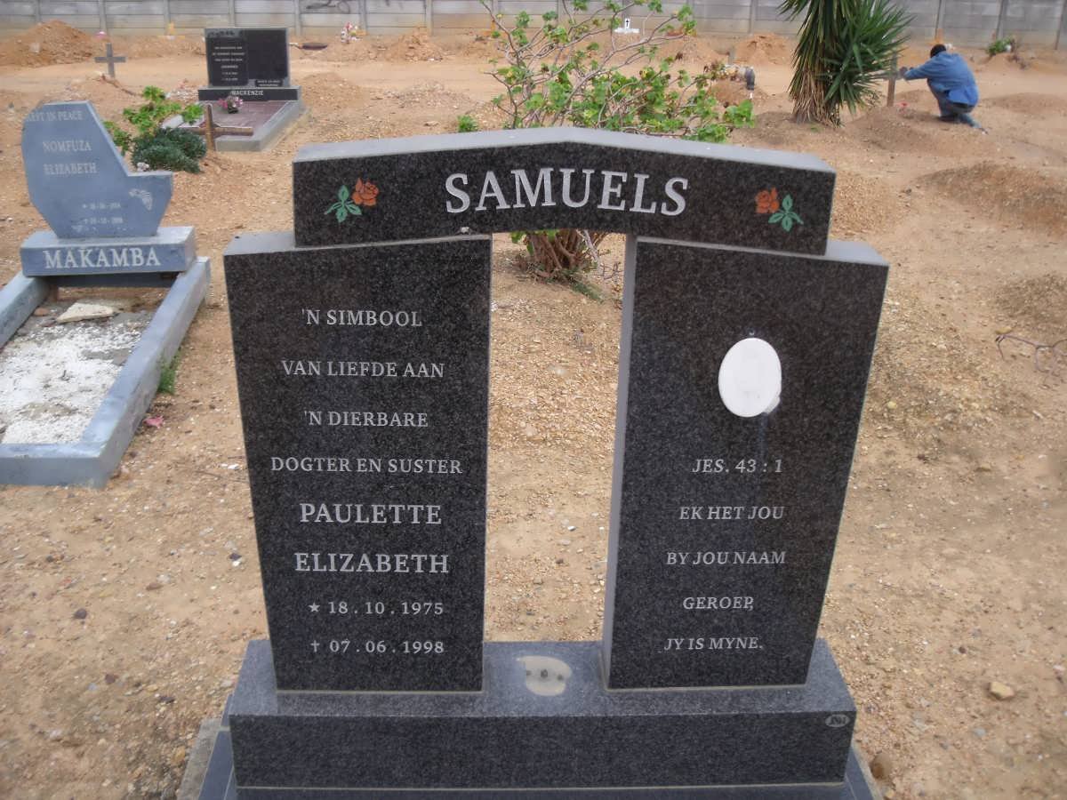 SAMUELS Paulette Elizabeth 1975-1998