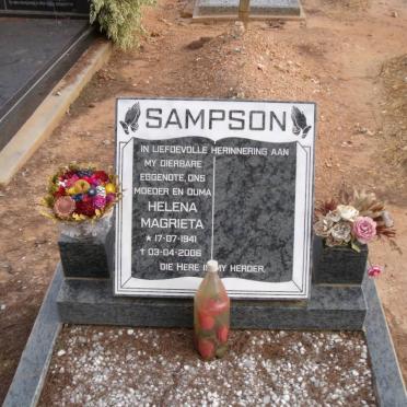 SAMPSON Helena Magrieta 1941-2006