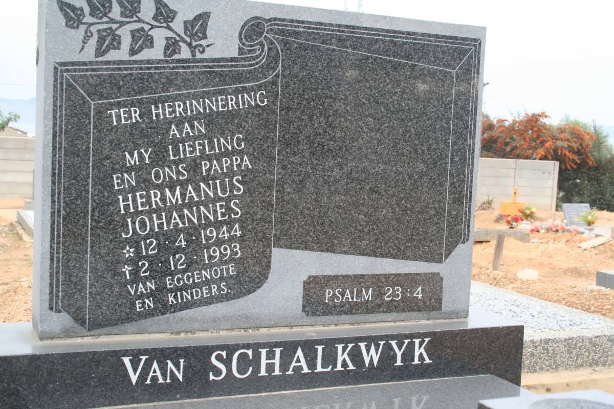 SCHALKWYK Hermanus Johannes, van 1944-1993