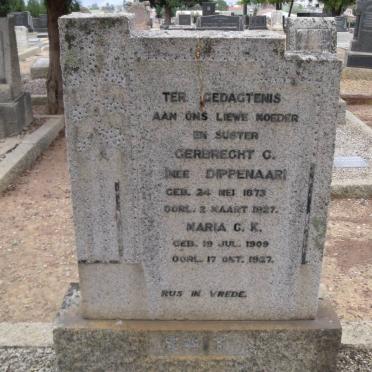 SMIT Gerbrecht C. nee DIPPENAAR 1873-1927 :: SMIT Maria C.K. 1909-1927