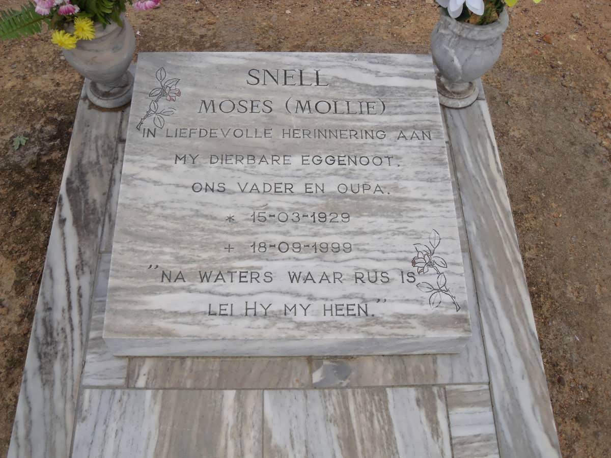 SNELL Moses 1929-1999