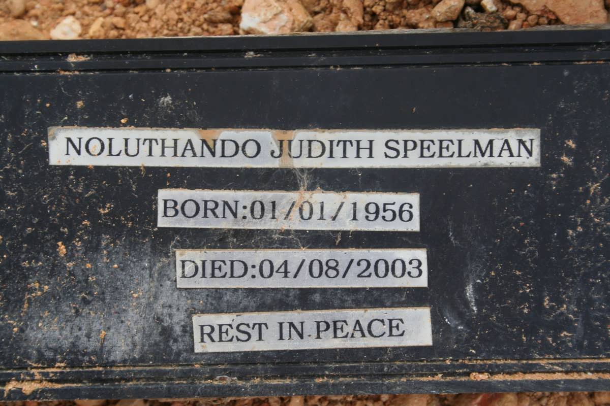 SPEELMAN Noluthando Judith 1956-2003