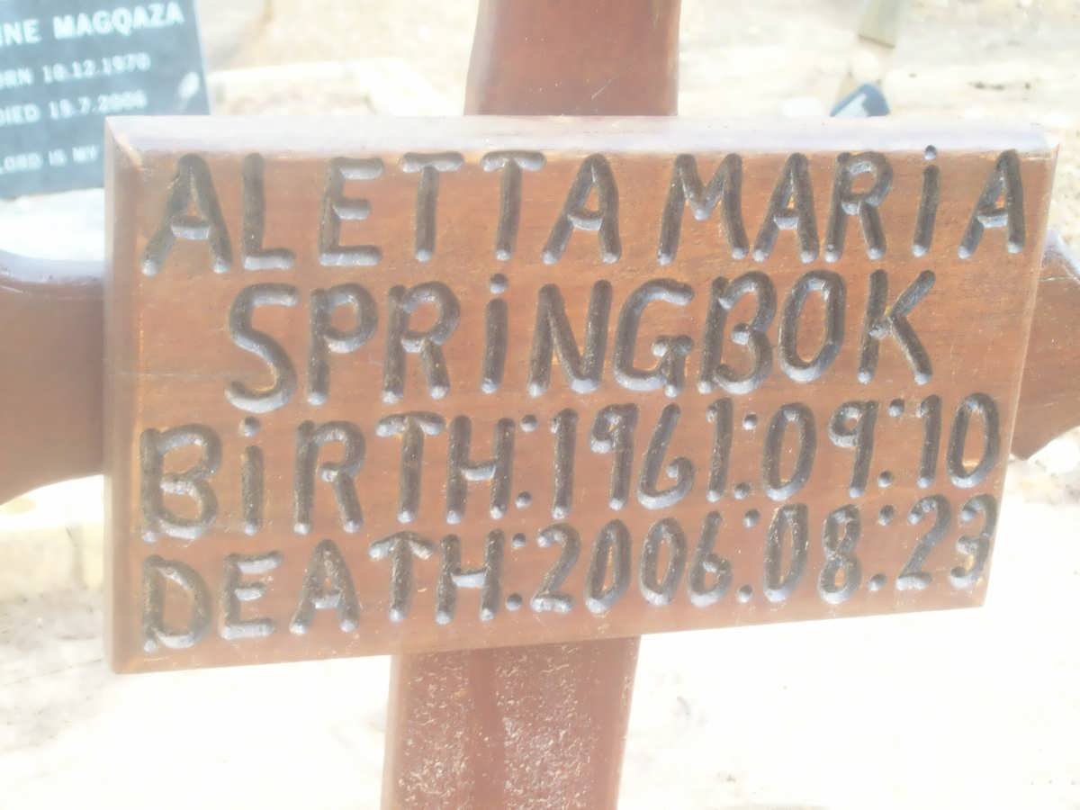 SPRINGBOK Aletta Maria 1961-2006
