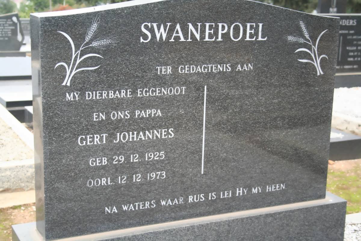 SWANEPOEL Gert Johannes 1925-1973