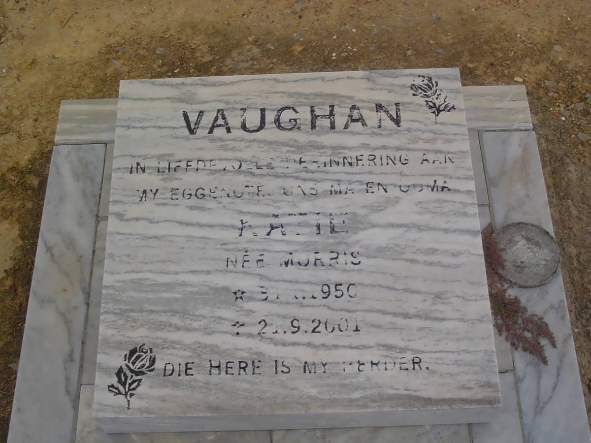 VAUGHAN Katie nee MORRIS 1950-2001