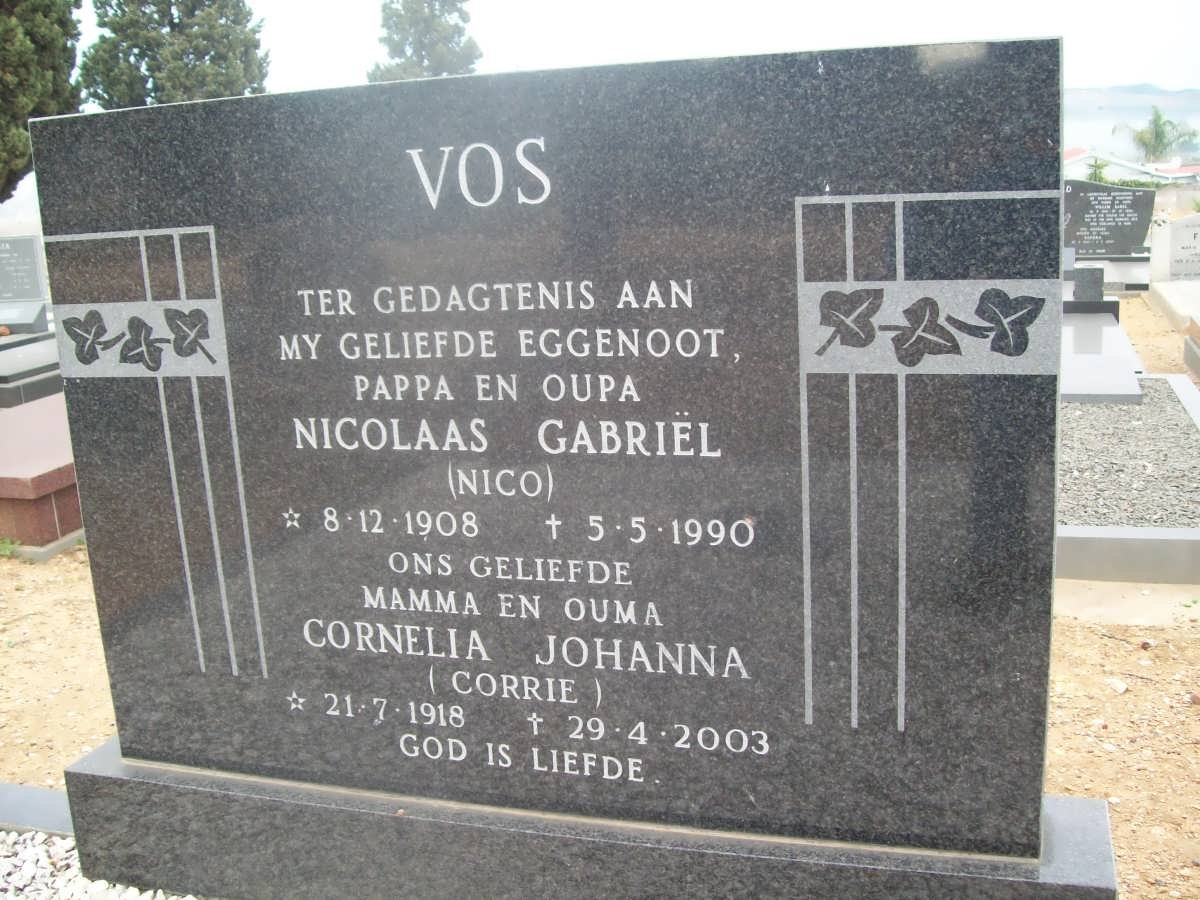 VOS Nicolaas Gabriel 1908-1990 &amp; Cornelia Johanna 1918-2003