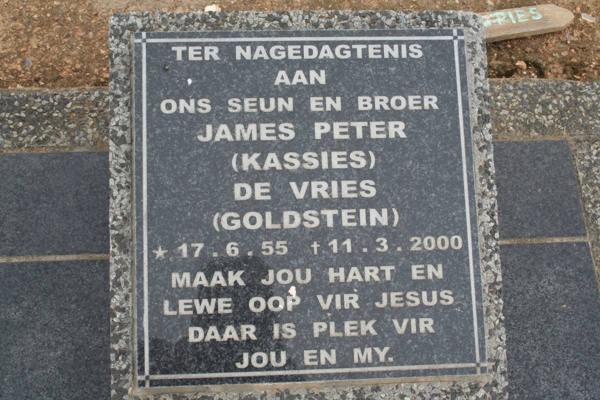 VRIES James Peter, de 1955-2000 