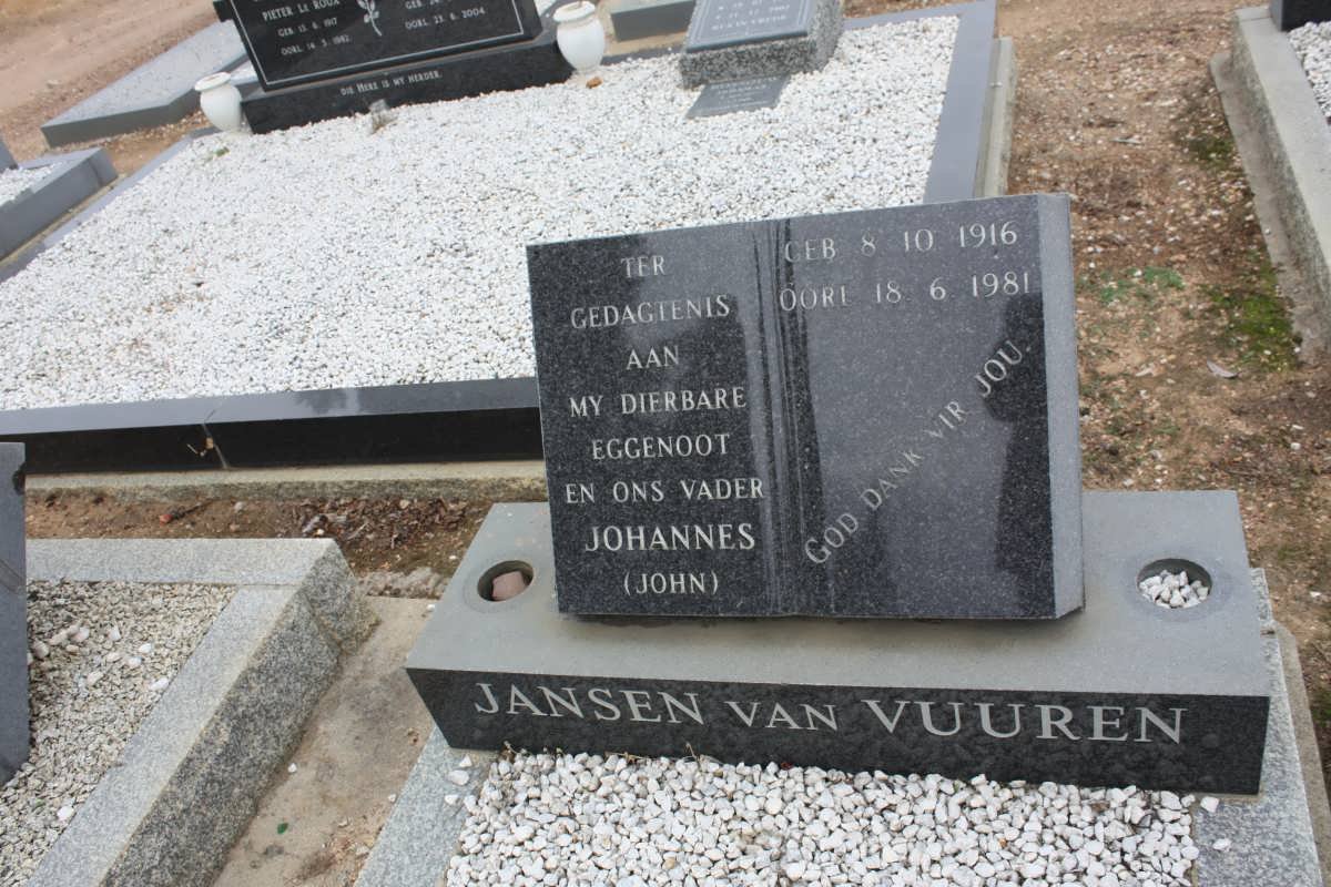 VUUREN Johannes, Jansen van 1916-1981