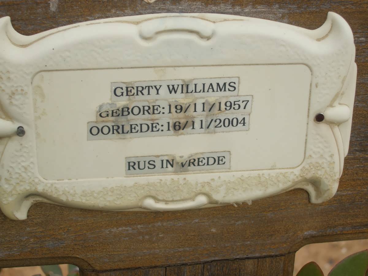 WILLIAMS Gerty 1957-2004