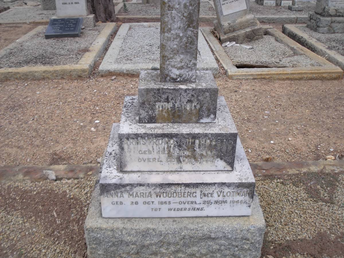 WOUDBERG William Armstrong -1926 &amp; Anna Maria VLOTMAN 1865-1946