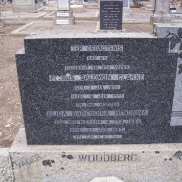 WOUDBERG Petrus Salomon Clarke 1895-1955 &amp; Alida Barendina Hendrina VAN NIEKERK 1894-1983