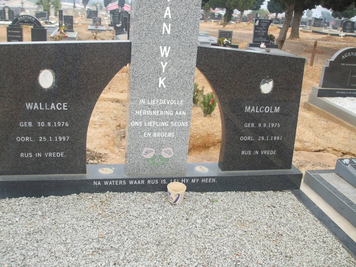 WYK Wallace, van 1976-1997 :: VAN WYK Malcolm 1975-1997
