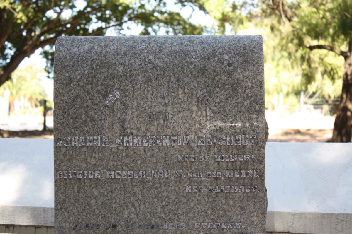 BLIGNAUT Johanna Emmerentia nee DE VILLIERS