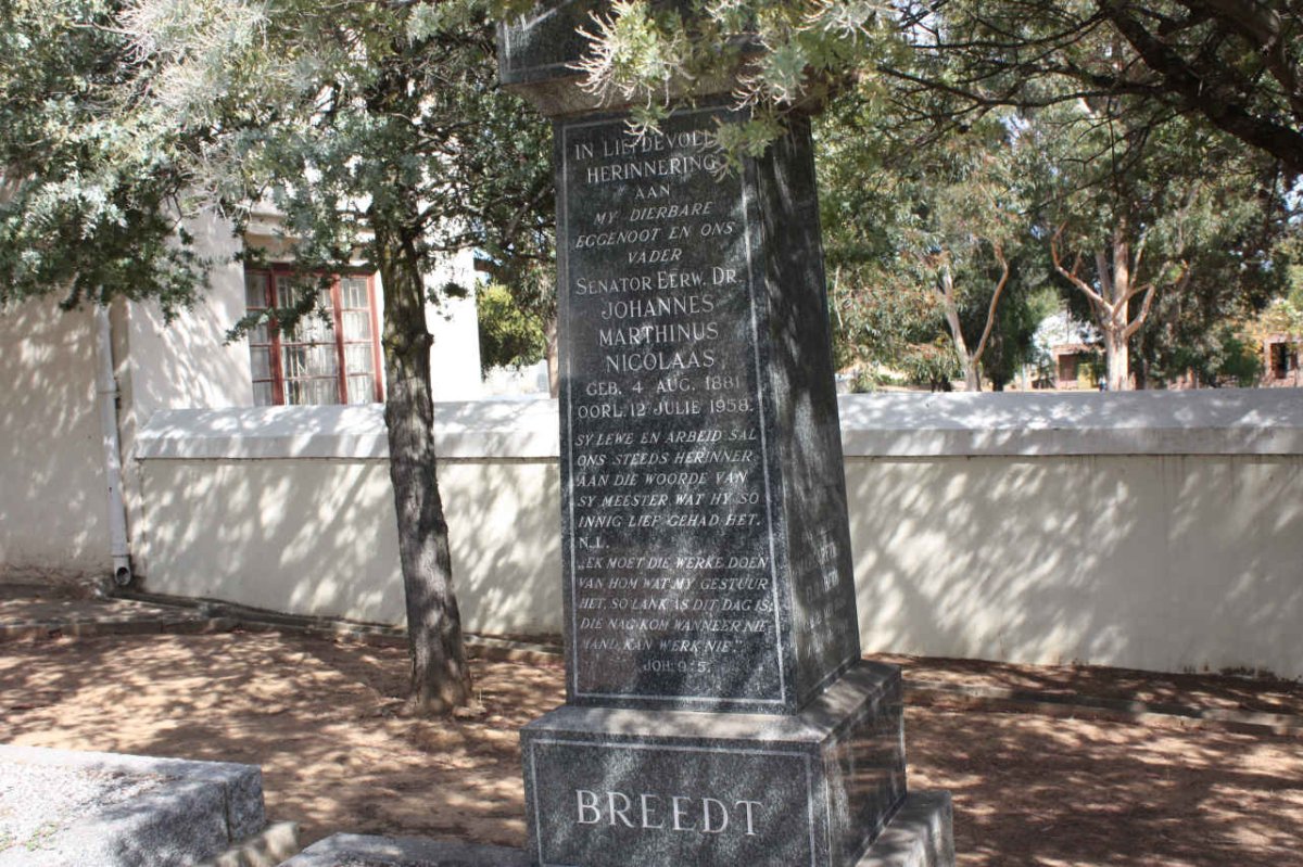 BREEDT Johannes Marthinus Nicolaas 1881-1958 &amp; Margaretha Elizabeth 1886-1978