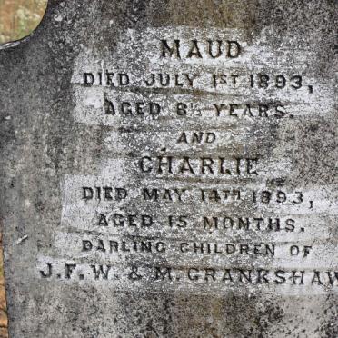 CRANKSHAW Maud -1898 :: CRANKSHAW Charlie -1893