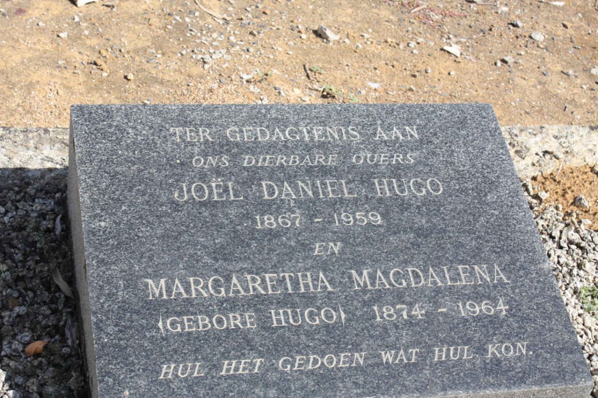 HUGO Joel Daniel 1867-1959 &amp; Margaretha Magdalena HUGO 1874-1964