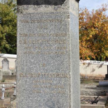 HAUPTFLEISCH D.B. 1832-1908 &amp; C.J. BRINK 1839-1910 