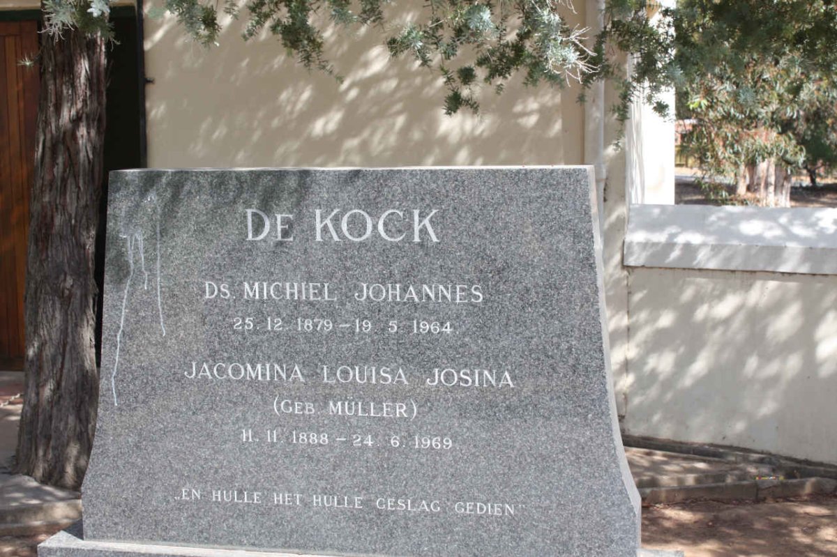 KOCK Michiel Johannes, de 1879-1964 &amp; Jacomina Louisa Josina MULLER 1888-1969