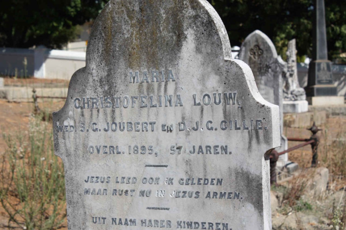 LOUW Maria Christoffelina formerly JOUBERT formerly CILLIE -1895