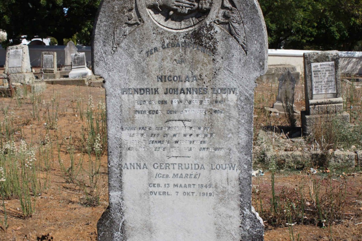 LOUW Hendrik Johannes 1849-1905 &amp; Anna Gertruida MAREE 1849-1919