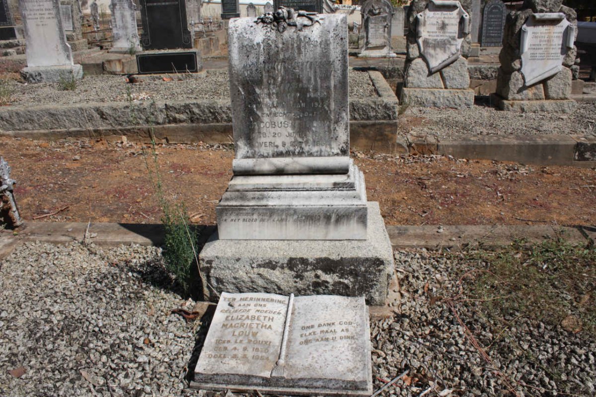 LOUW Jacobus C. 1862-1951 &amp; H. ROSSOUW 1863-1922 :: LOUW Elizabeth Magrietha nee LE ROUX 1870-1954