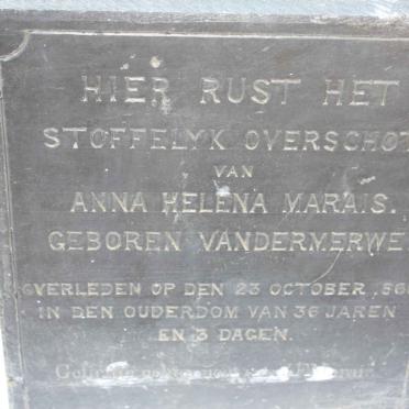 MARAIS Anna Helena nee VANDERMERWE -1860