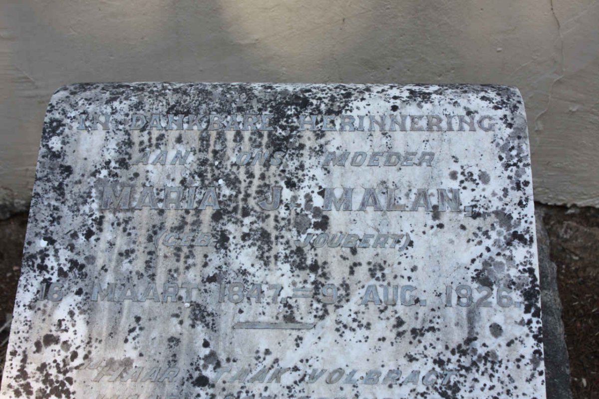 MALAN Maria J. nee JOUBERT 1847-1926