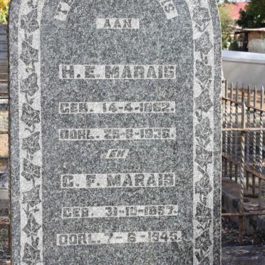 MARAIS H.E. 1862-1936 &amp; C.F. 1857-1945
