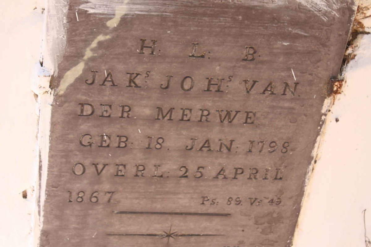 MERWE Jakobus Johannes, van der 1798-1867