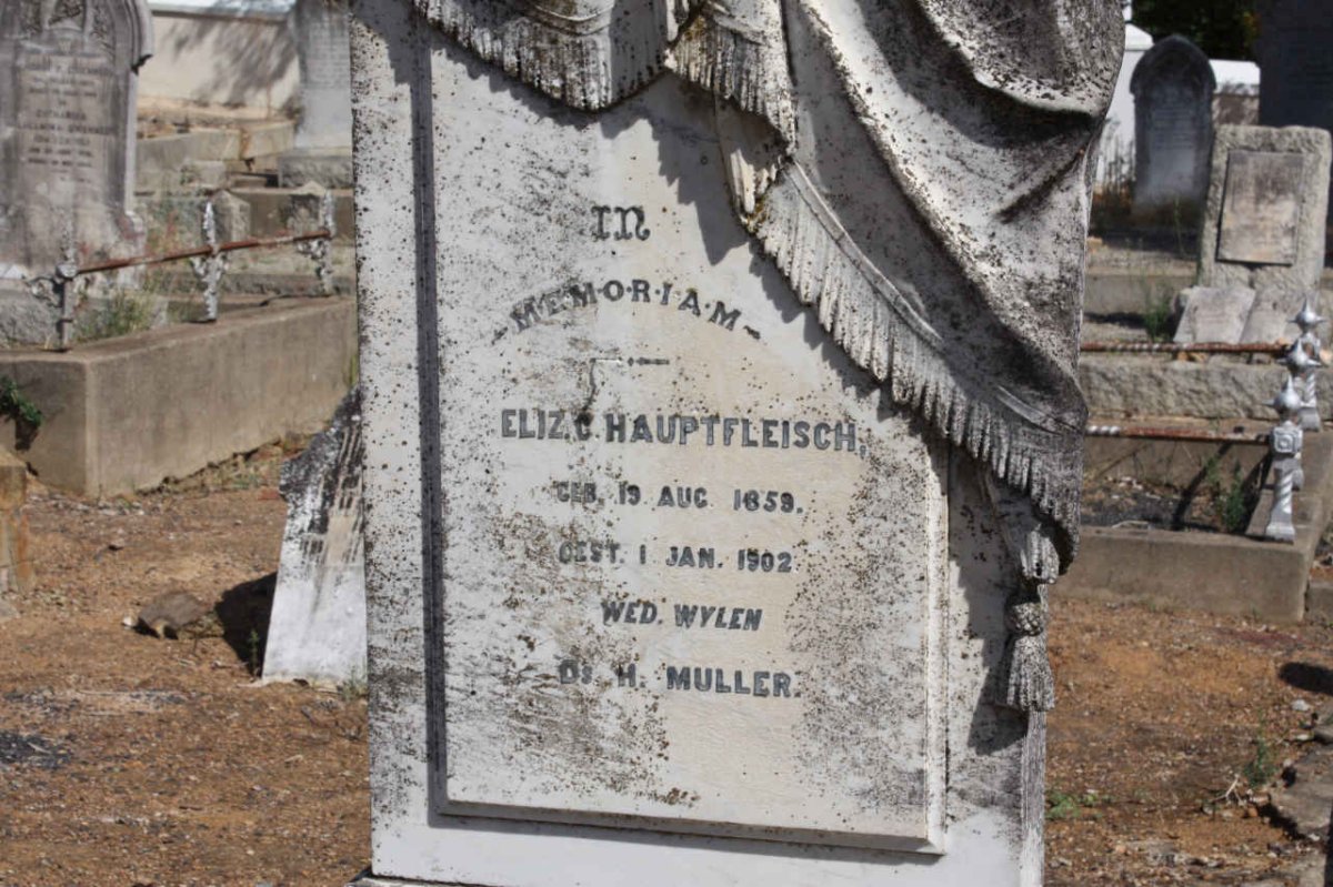 MULLER Elizabeth C. nee HAUPTFLEISCH 1859-1902