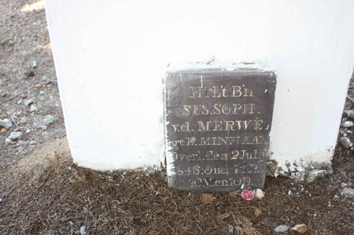 MERWE Susanna Sophia, van der nee MINNAAR -1846