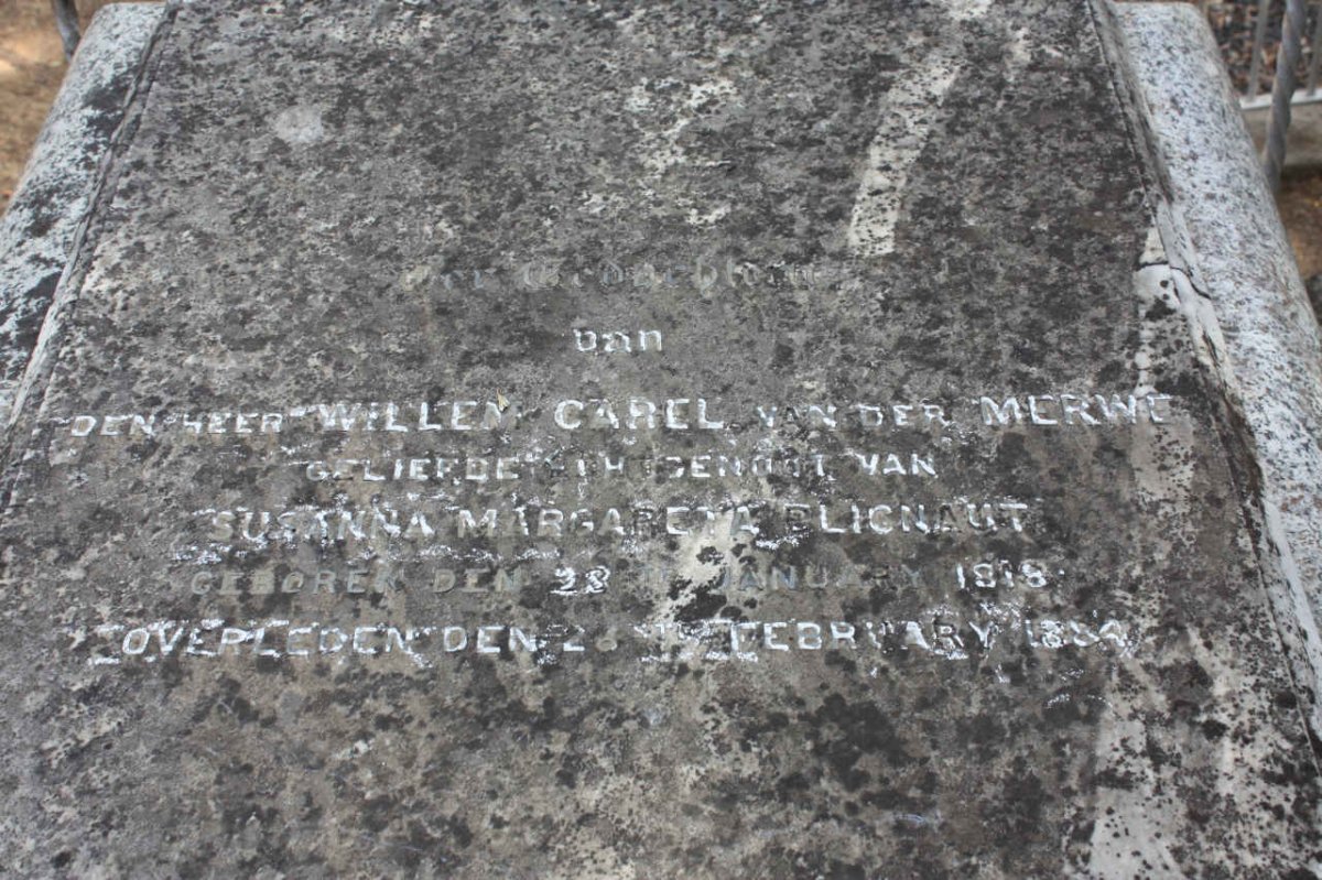 MERWE Willem Carel, van der 1818-18?4