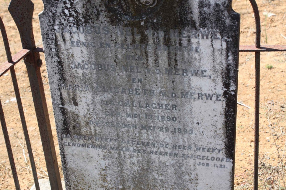 MERWE Jacobus Nel, v.d. 1890-1893