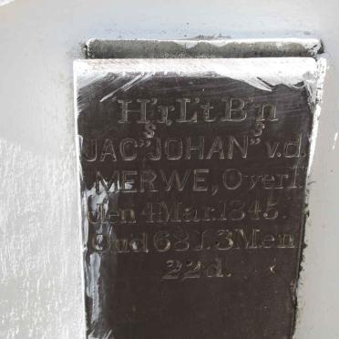 MERWE Jacobus Johannes, van der -1845