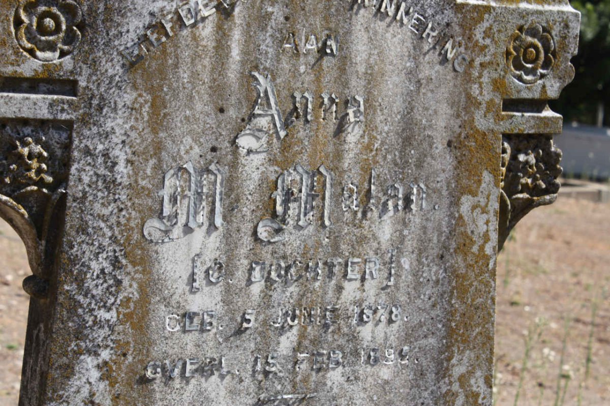MALAN Anna M. 1878-1895