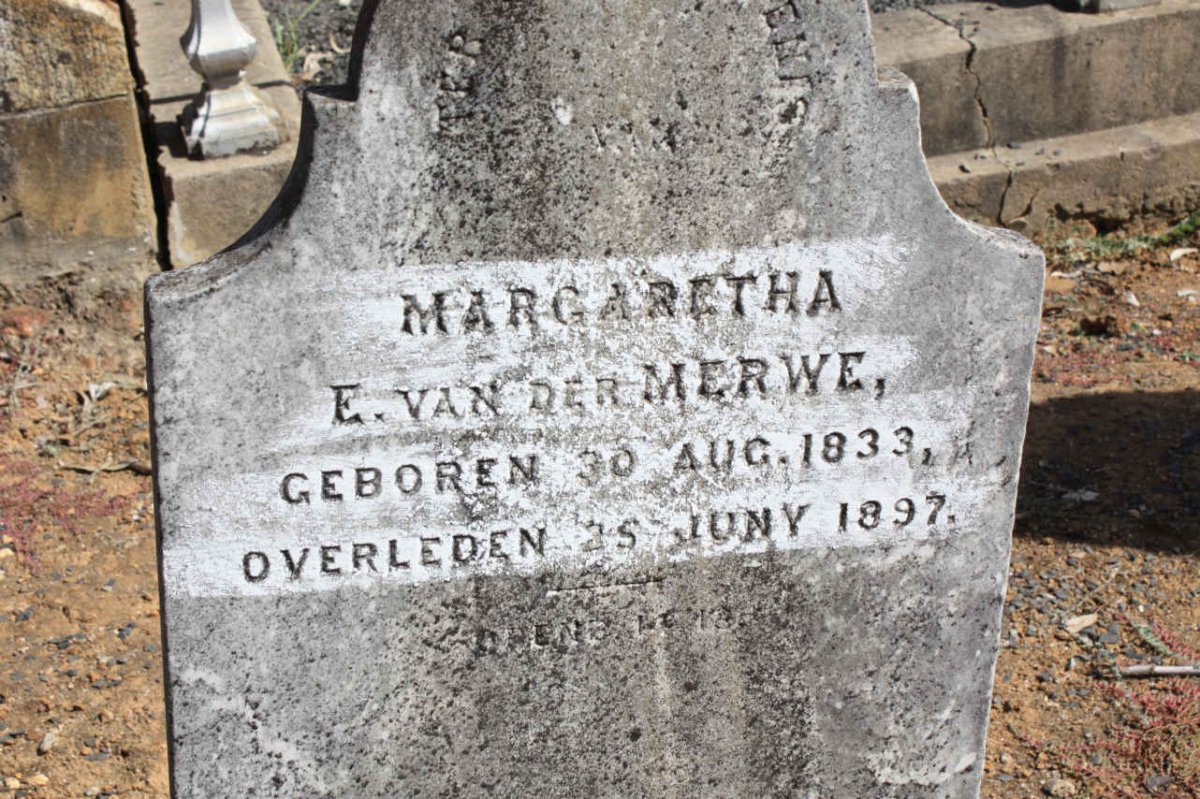 MERWE Margaretha E., van der 1833-1897