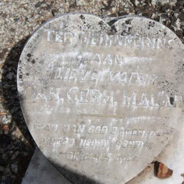 MALAN Daniel Gerhardus 1845-1925 &amp; Elizabeth Johanna 1848-1926 