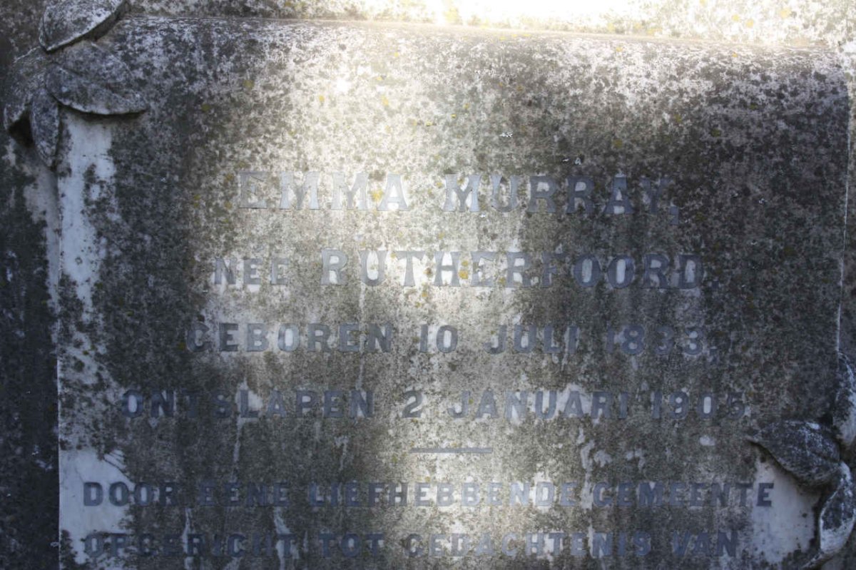 MURRAY Emma nee RUTHERFOORD 1833-1906
